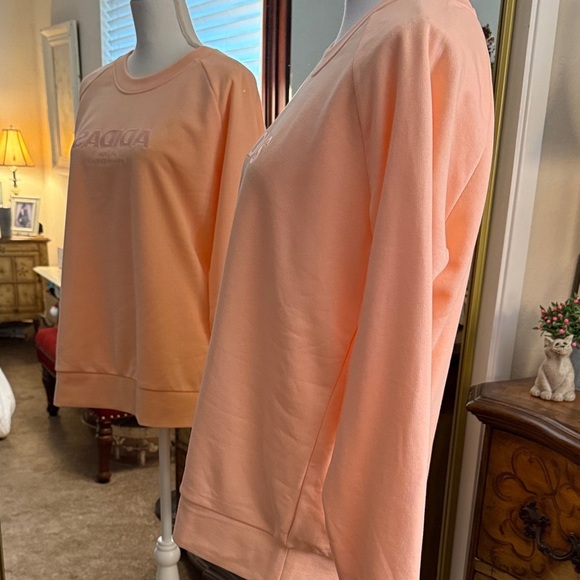 Adidas Women's Light Pink Sweatshirt XL - Picture 6 of 9